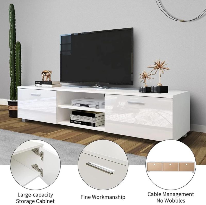 Modern Style TV Cabinet TV Stand with Storage for Living Room Bedroom