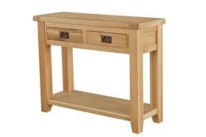 Solid Oak Rustic Wood Chuncky Console Table (YK-CON)