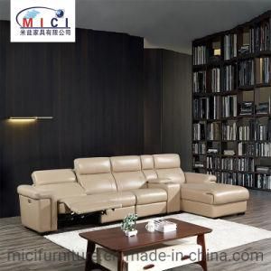 Living Room L Shape Recliner Leather Sofa