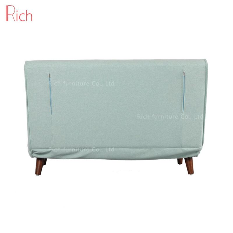 Mint Green 2 Seater Fabric Sofa Bed Modern Nordic Living Room Divan Bed