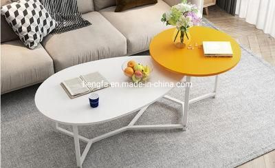 Modern Living Room Furniture Fashion Tea Table Iron Base Frame Marble Side Table