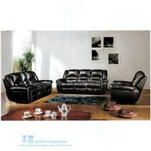Modern Leather Recliner Sofa Set for Home Theater (HW-J13S)