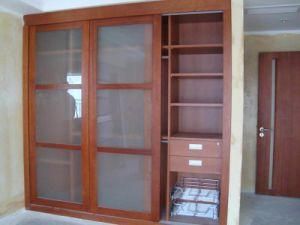 Maple Solid Wood Sliding Wardrobe Cabinets