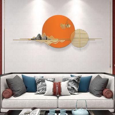 Iron Light Luxury Background Living Room Sofa Wall Hanging Pendant Wall Decoration