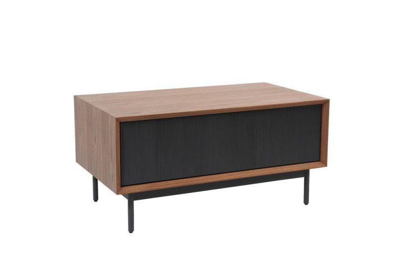 MDF Construction Walnut Wood Grain Finish Extended TV Cabinet Furniture