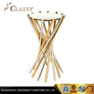 Modern Hotel design High End Craftsmanship Golden Frame Side Table