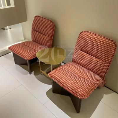 European Modern Style Home Furniture Leisure Fabric Sofa Chair with Small Coffee Table