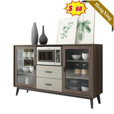 High Quality Log Color Living Room Kitchen Furniture Wooden Storage Cabinet