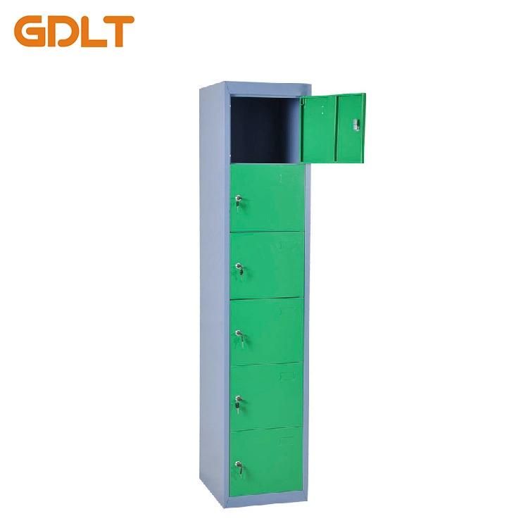 Gdlt Knock Down Structure Six Doors Steel Locker Metal Storage Locker Cabinet