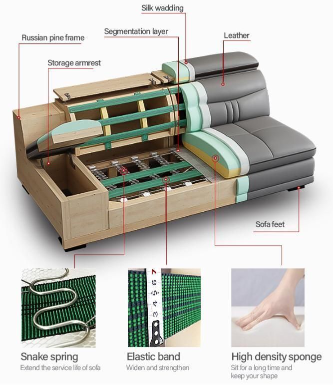 Corner Sofa Saving Space Folding Sofa Bed for Living Room