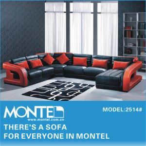 Furniture, Sofa, Black and Red Sectional Leather Sofa