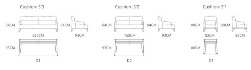 Zhida Italy Design Home Furniture Contemporary Style Wholesale Living Room Relax 1 2 3 Seater Fabric Sofa for Government Project