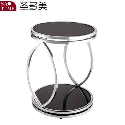 Modern Home Living Room Furniture Practical Stainless Steel Round End Table