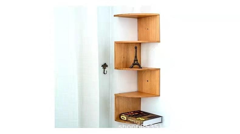 Nordic Simple Household Living Room Bedroom S Furniture Solid Wood Corner Shelf