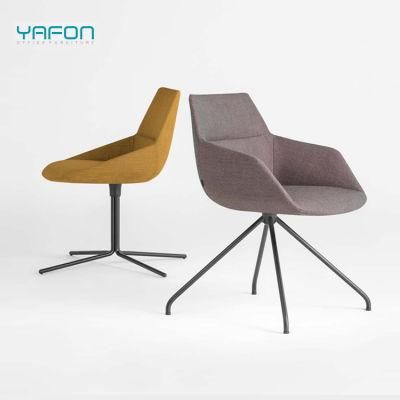 Office Furniture Armrests Visitor Conference Fabric Chair with Fixed Legs