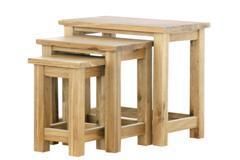 Solid Oak Living Room Modern Nesting Table