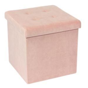 Knobby Home Furniture Ottoman Folding Storage Ottoman Velvet Ottoman Stool