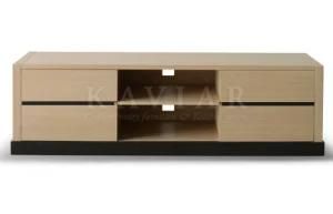 Simple Wood Veneer Living Room TV Cabinet with Drawers (SB118)