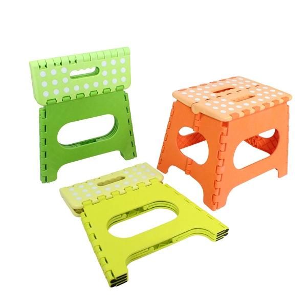 Double Handle 27 High Plastic Home Folding Stool