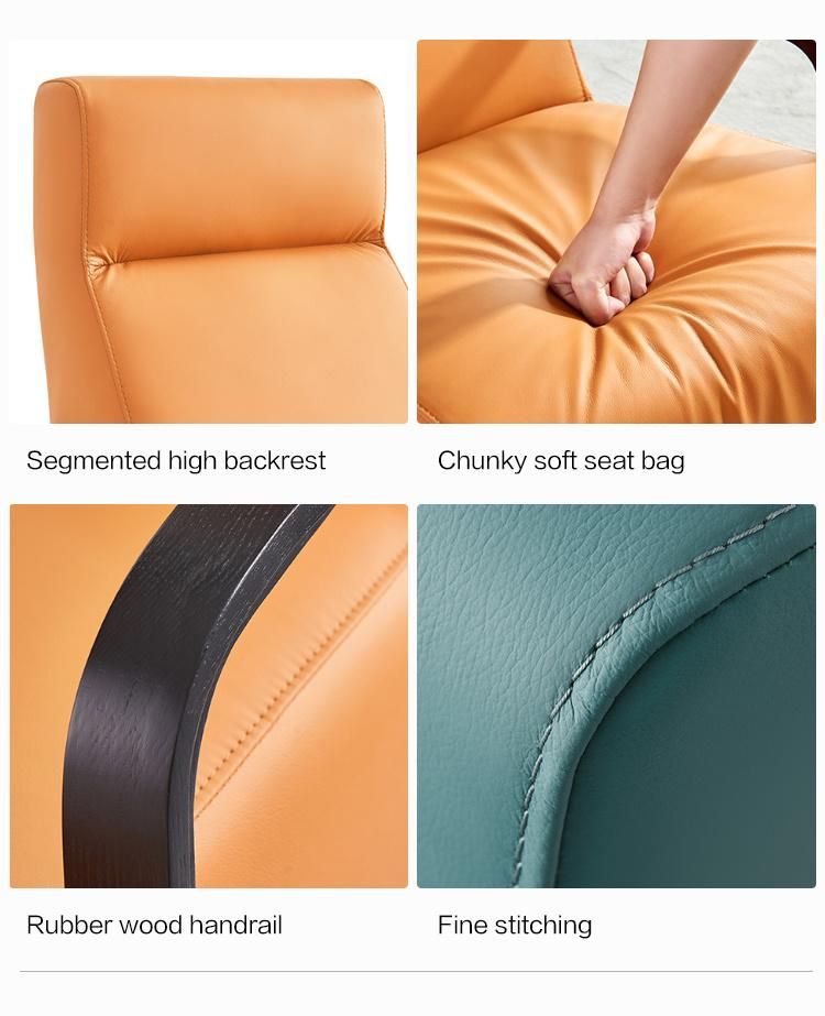 Linsy Modern Simple Lazy Leisure Sofa Chair Living Room Wooden Leg Sofa Chair Tdy40
