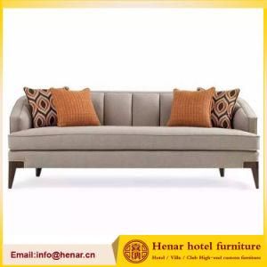 Living Room Modern 3 Seat Grey Elm Couch Sofa for Hotel Bedroom