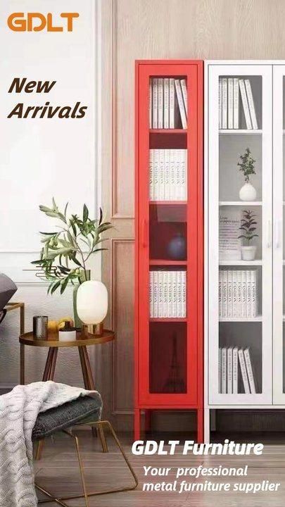 Good Quality Double Door Iron Metal Colorful Side Cabinet Cupboard Storage