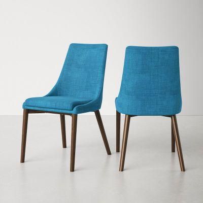 PU Navy Blue Metal Leg Decoration Dining Chair Dining Chair