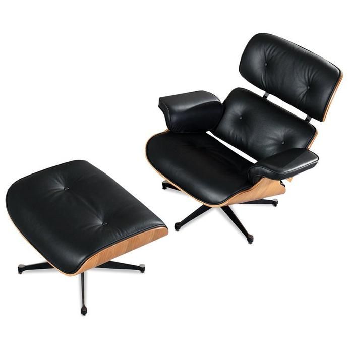 Leather Lounge Chair with Ottoman (9021-C)