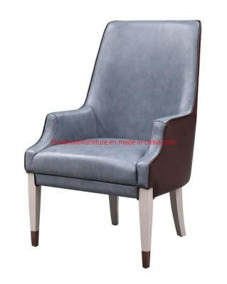 Hotel Antique Wooden Fabric Leather Living Room Restaurant Dining Chair