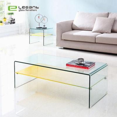 Glass Hotel Furniture Tea Table Glass Coffee Table