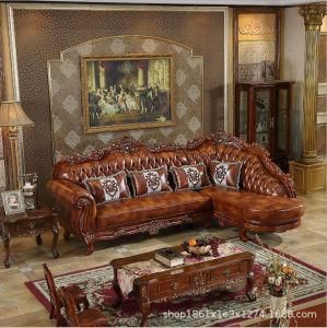 European Antique Recliner Leather Sofa Set E128