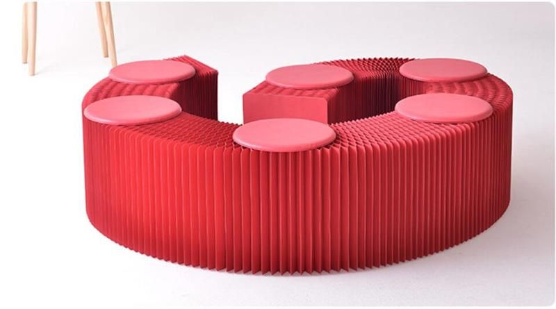 Hot Selling Paper Furniture Telescopic Folding Sofa Stool