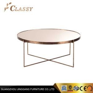 Rose Gold Metal Apartment Coffee Table Living Room Furniture