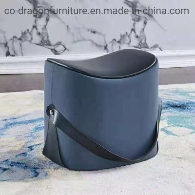China Wholesale Living Room Furniture Wooden Leather Portability Leisure Stool