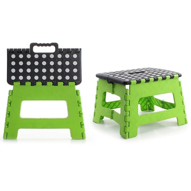 Green Color Matching Cute DOT Portable Folding Stool