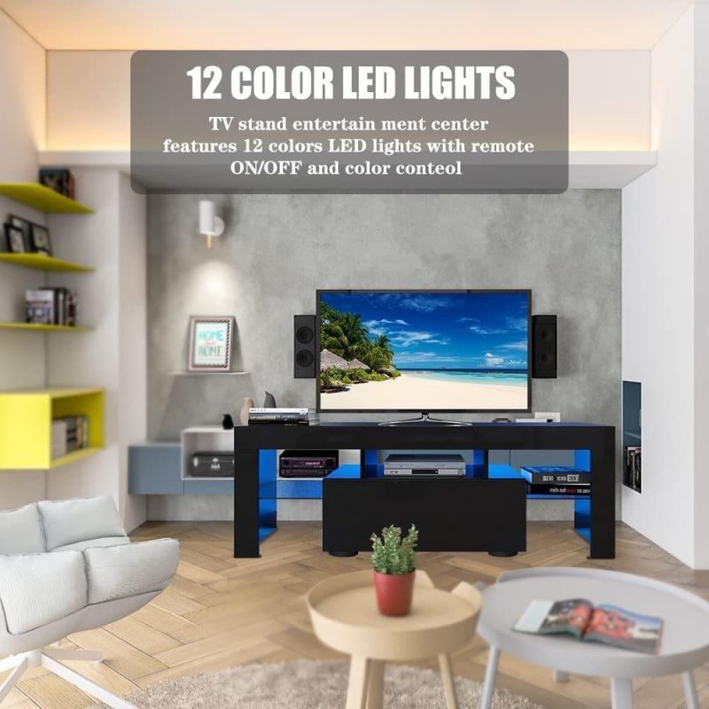 Hot Selling TV Stand TV Cabinet Console Table with LED Light for Living Room