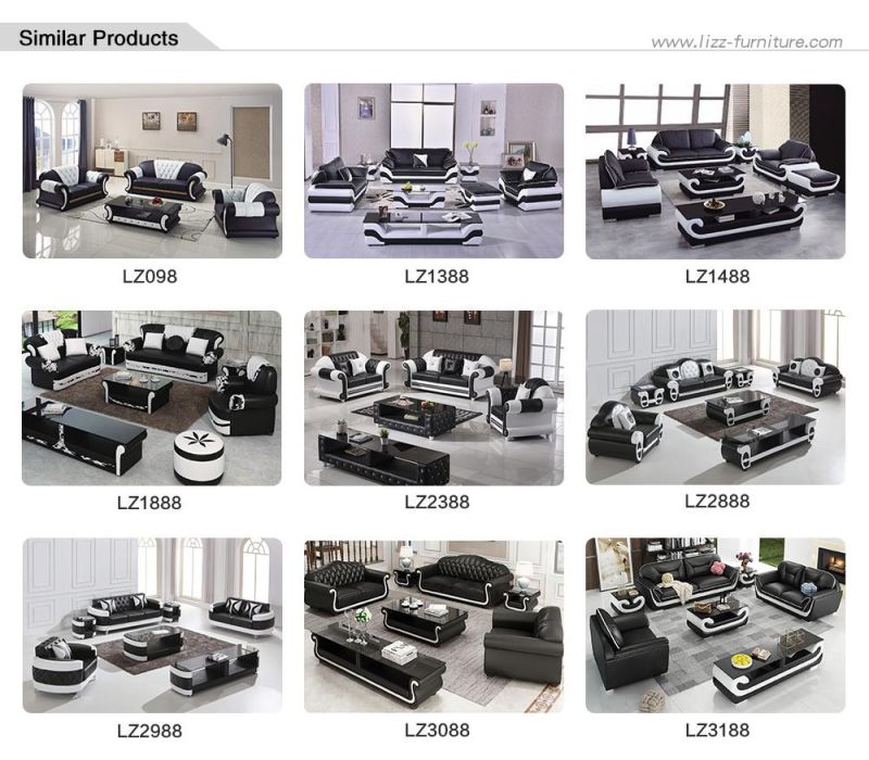 Antique Home Furniture Versace Modular Chesterfield Genuine Leather Sofa Set for Living Room