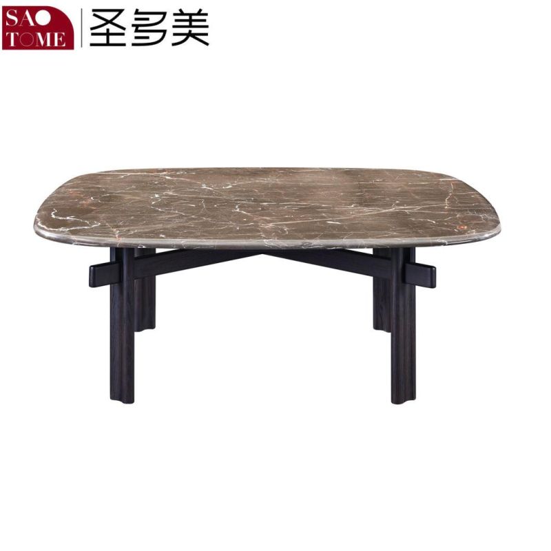 Modern Simple Living Room Furniture Smoked White Oak Long Tea Table