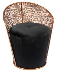 Knobby New Design Velvet Storage Stool Ottoman with Backrest