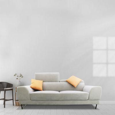 Modern Stainless Steel Legs Fabric Sofa Designs Modern Furniture Living Room 2 Seats Sofa Set
