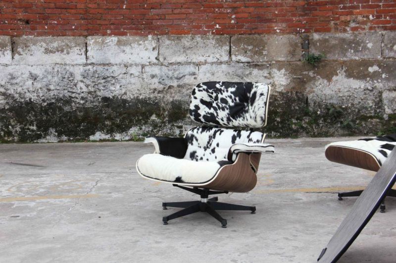 Leather Classic Lounge Chair for Living Room with Ottoman