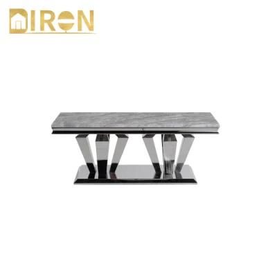 China Factory Hot Sale Modern Dining Table Metal Stainless Steel Coffee Table
