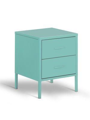 Living Room Storage Chest of Drawers Metal Table End Nightstand
