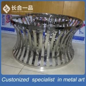 Factory Manufacture Silver Round Stainless Steel Table Furniture