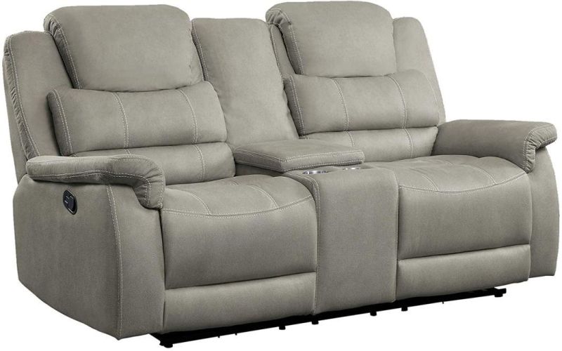 Jky Furniture Modern Design Technology Fabric Manual Recliner Sofa Set for (3+2+1) with Cup Holders and Console on Love Seater