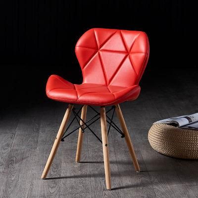 Wholesale Dining Butterfly Chair Modern Design PU Leather Fabric with Wood Legs Used Scandinavian Furniture