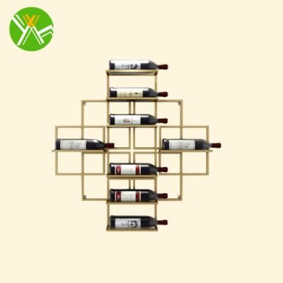 Yuhai Wine Storage Display Holder Wall Decor Living Room and Restaurant Storage Rack Wall Mounted Wine Rack