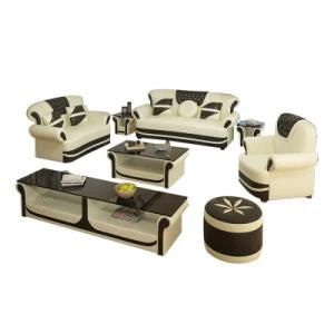 Unique Classical Streamlined Dubai Leather Trend Set Sectional 3 2 1 Furniture
