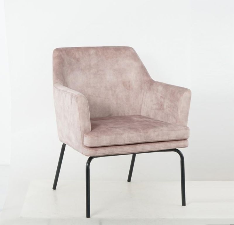 Modern Bedroom Furniture Design Metal Frame Leisure Single Seater Sofa Lounge Fabric Arm Chair