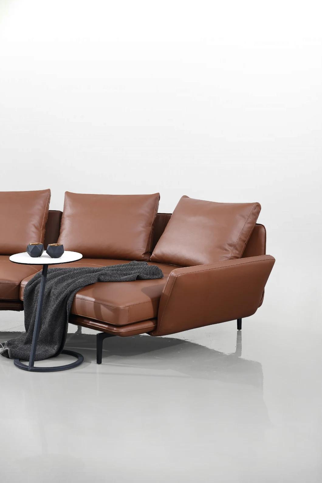 New Modern Home Furniture Multi-Functional Sectional Leather Sofa Set in Living Room Furniture